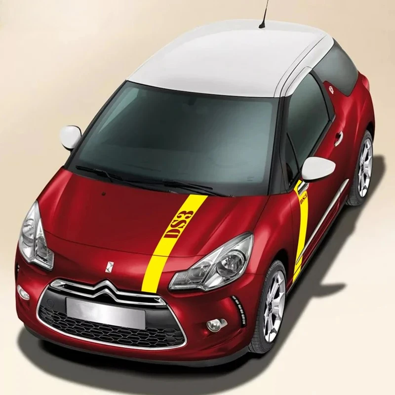 

3 шт. декоративные наклейки на кузовную дверь автомобиля для Citroen DS3 гоночный спортивный капот в полоску авто дверь внешние аксессуары автомобильные товары