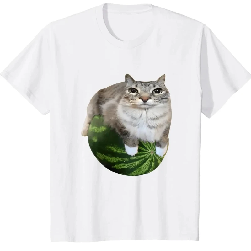 2025 À La Mode Rue À Manches Courtes À La Mode Vêtements de Plein Air Loisirs y2k T-shirt Noir Lâche Mignon Chat