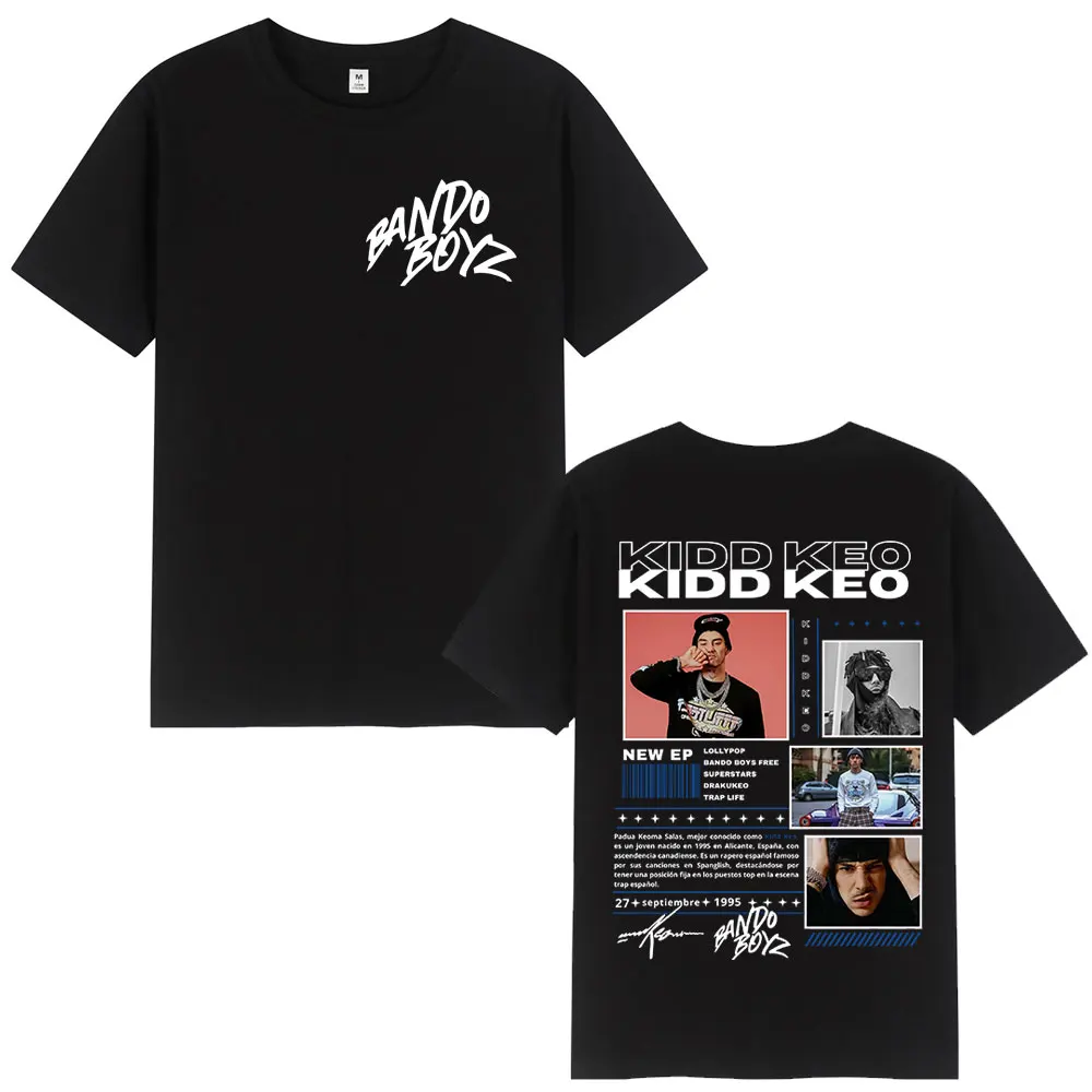 Rapper Kidd Keo Bando Boyz Album Tour Oversized T Shirt Men Women Fashion Hip Hop Short Sleeve Cotton T-shirt Graphics Tees