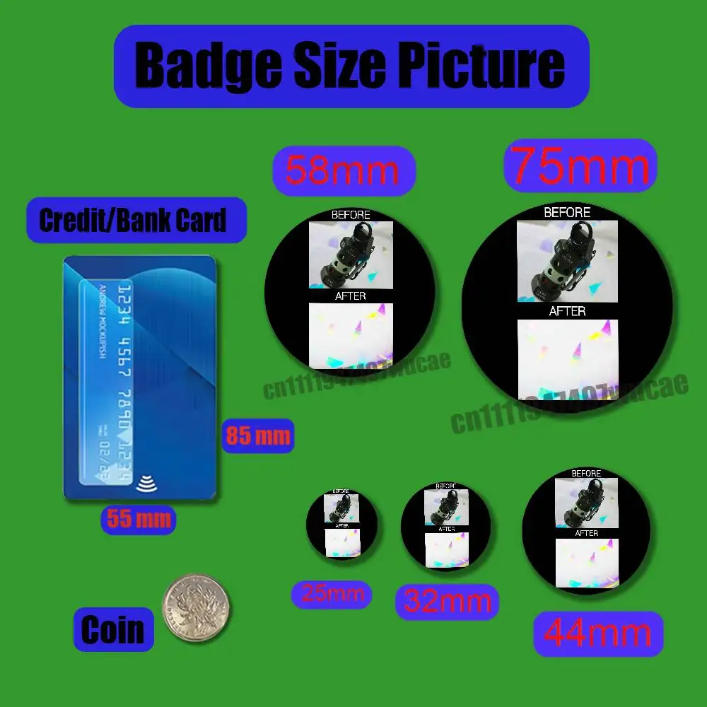 For CSGO CS2 Badge Cover Custom Pin Insignia Emblem Round 32mm 58mm Hats Laser Film
