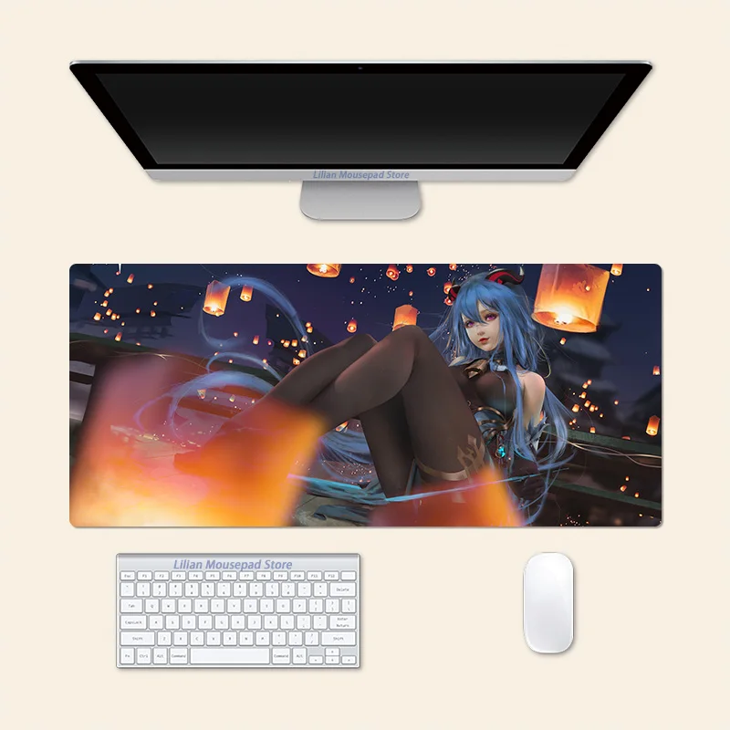 

Sexy Ganyu Genshin Impact Anime Large Mouse Pad Office Mousepad Creative Game Desk Mat Gift