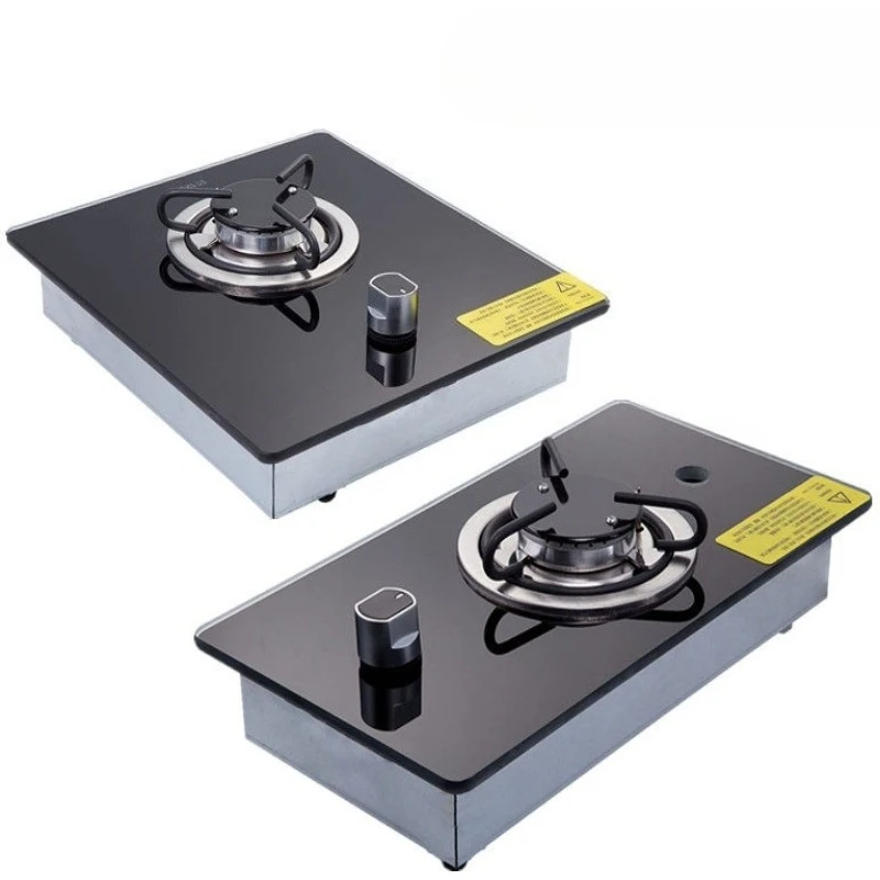 

RV Adjustable Gas Stove Tempered Glass Single Burner Cooktop Fire Cooking Bench for Camper Caravan Boat Single Stove Gas Stove
