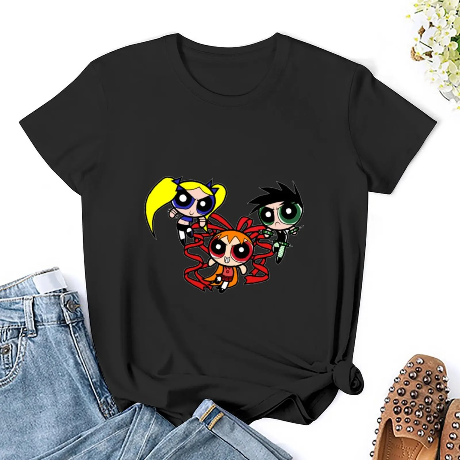 powerpunk girls T-Shirt hippie clothes summer top T-shirt Women