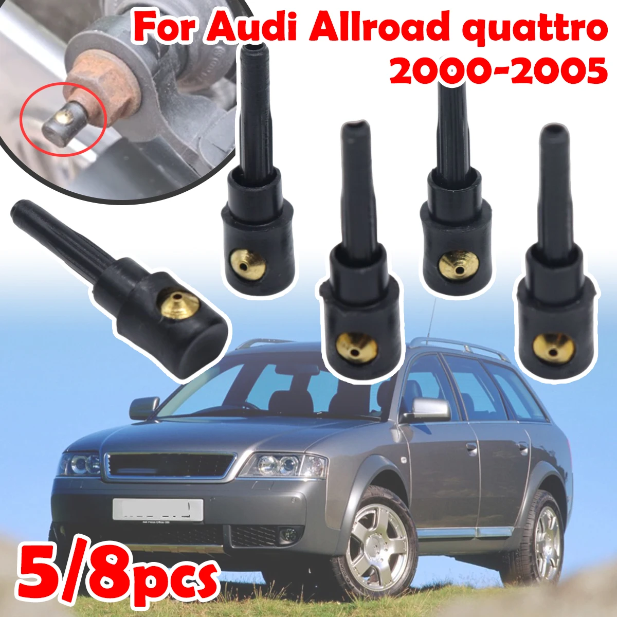 

5/8pcs Rear Windscreen Wiper Nozzle Washer Sprayer Jet For Audi Allroad quattro 2000 2001 2002 2003- 2005 Replacement 3B9955985A