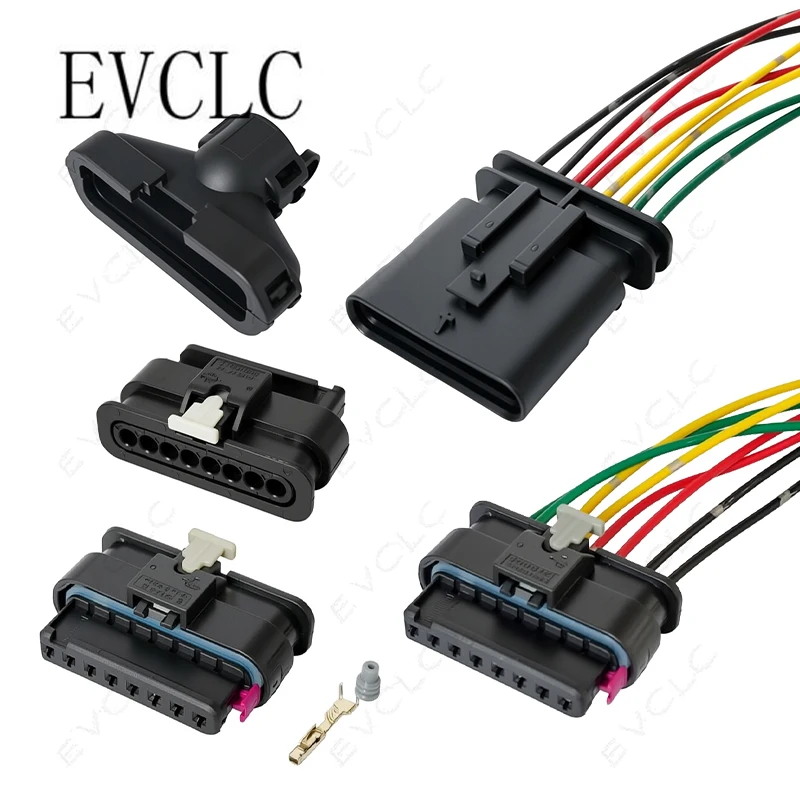 1 Set 8-Pin Automotive Wiring Harness Connectors, Waterproof Plugs 1-1670920-1/1-1703506-1, for VW Audi Collision Sensor Plug