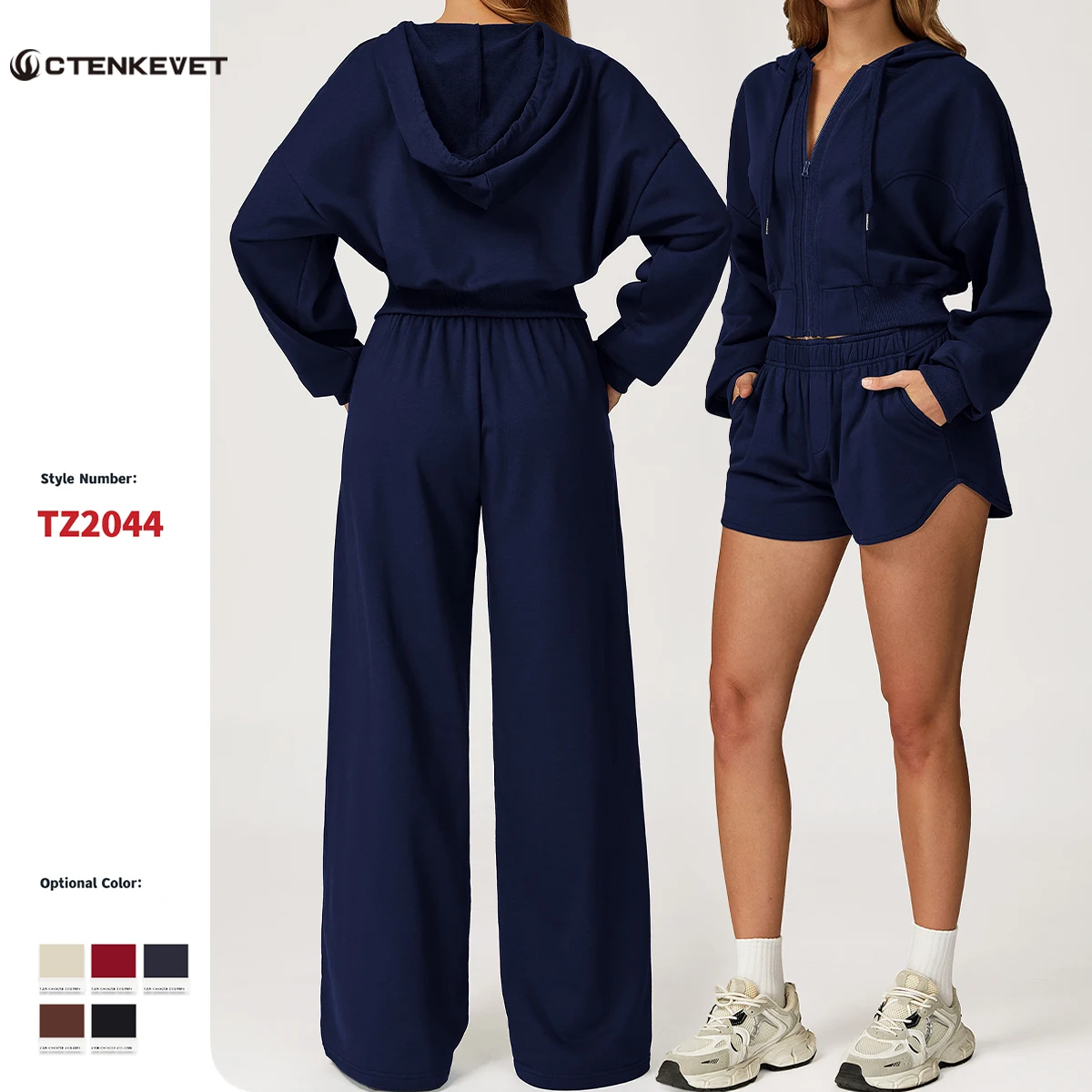 

Autumn/Winter Warm Women Casual Sports Sweatshirt Set Female Loose-Fit Slimming Premium-Quality Set Matching Sweatsuit Set Woman