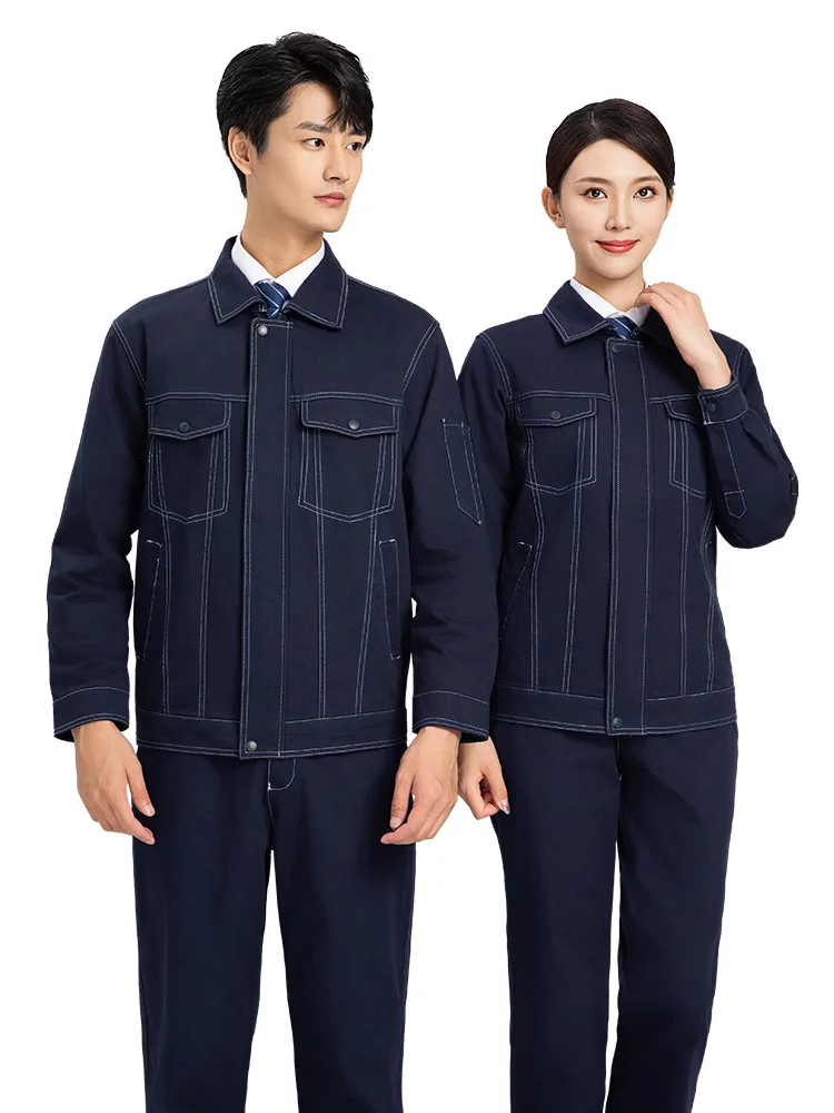 

Wear resistant work clothing welding suit 100%cotton multi pocket construction factory repairman working Uniform labor coveralls