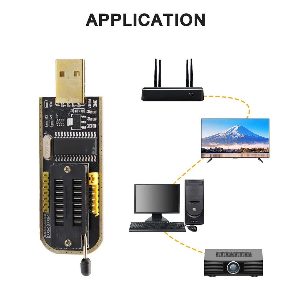 For EEPROM For BIOS For USB Programmer For CH341A For SOIC8 Clip+ 1.8 V Adapter SOP8 Clip With Cable USB Programmer ZIF Adapter