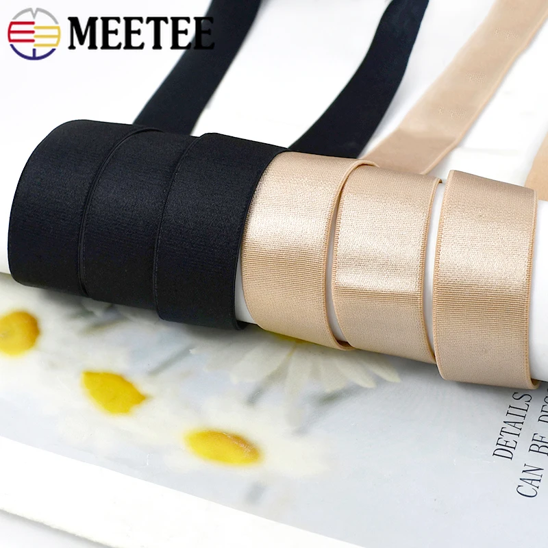 5/10Meters Meetee 6-30mm Nylon Elastic Band Spandex Underwear Stretch Webbing Tape Bra Elasticity Rubber Tapes Sewing Accessory