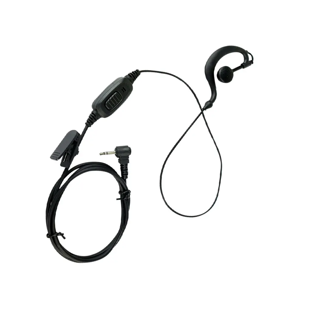 20Pin 2.5mm Walkie Talkie Wired Earphone Button Operation Headphone Ergonomic Lapel Clip Earpiece with Microphone Replacing Part