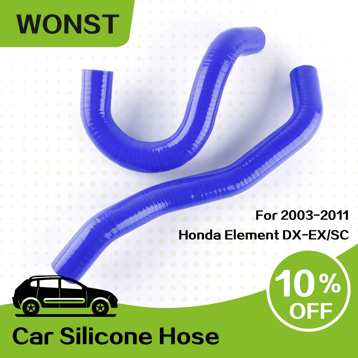 

For 2003 2004 2005 2006 2007 2008 2009 2010 2011 HONDA ELEMENT DX-EX/SC SILICONE RACING RADIATOR HOSE PIPING KIT