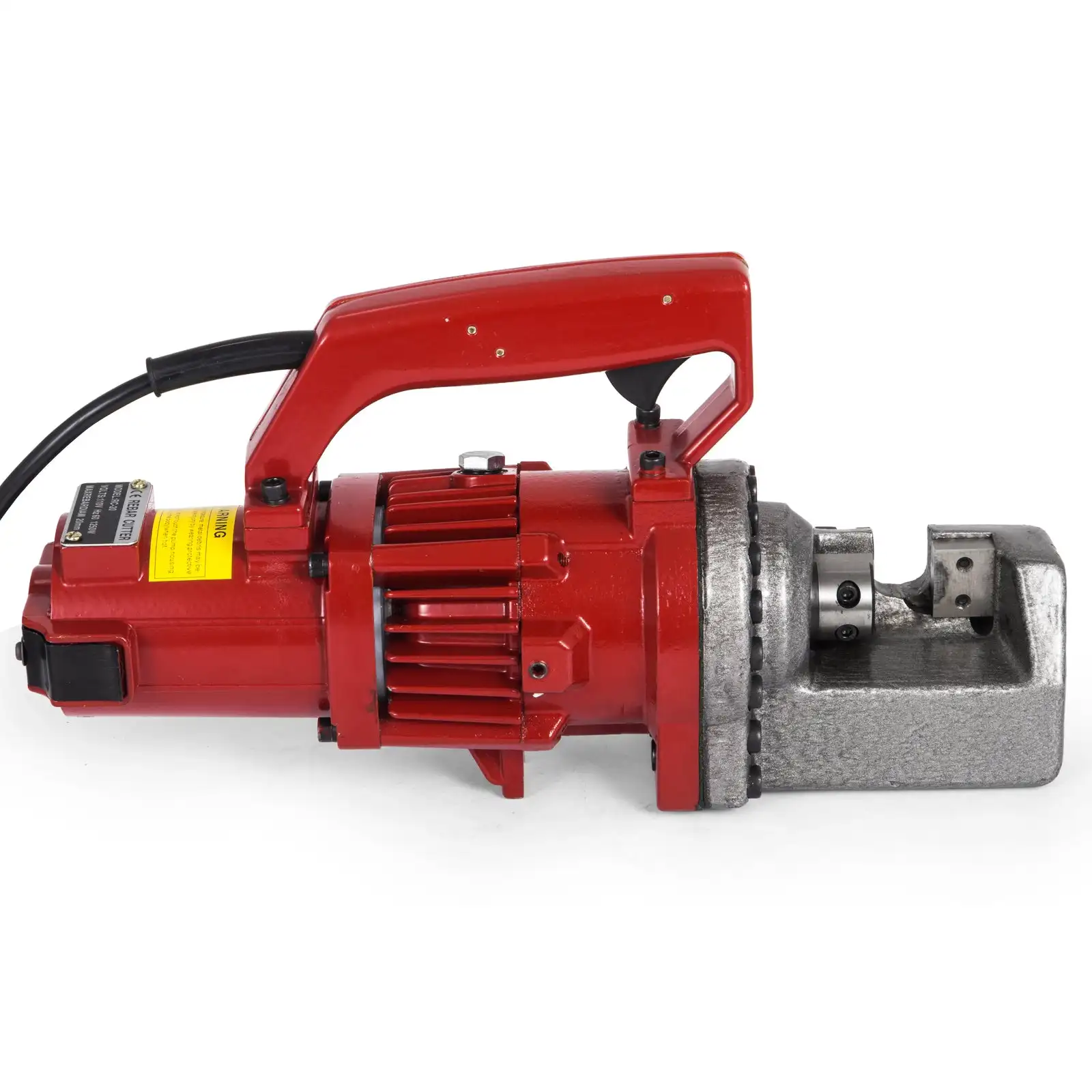 ماكينة قطع حديد التسليح الكهربائية 1250 وات 110 فولت ماكينة قطع حديد التسليح الهيدروليكية المحمولة مع شفرات الفك 3/20 بوصة (4 مم) إلى 3/4 بوصة (20 مم)