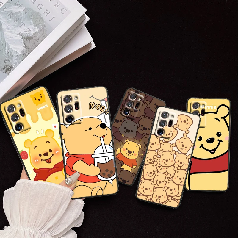 

Pooh Bear Cartoon Cut For Samsung Note 20 10 Ultra Plus A31 A14 A12 A70 A34 A25 A04 A05 A15 A24 5G Black Soft Phone Case