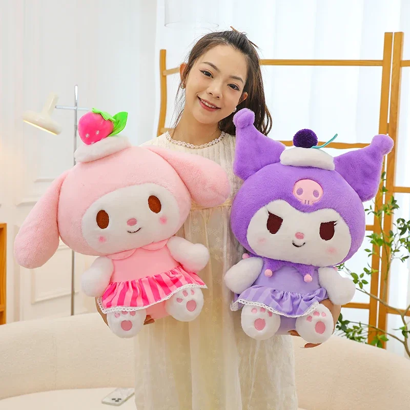 45cm Kawaii Sanrio Kuromi Melody Cinnamoroll Plush Toy Plush Doll Cartoon Anime Soft Stuffed Doll Animal Toy Kids Christmas Gift