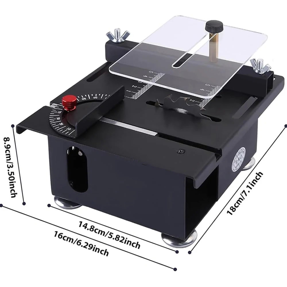100W Small Mini Table Saw Electric Wood Cutter Multifunctional DIY Sliding Desktop Saw for Home Use