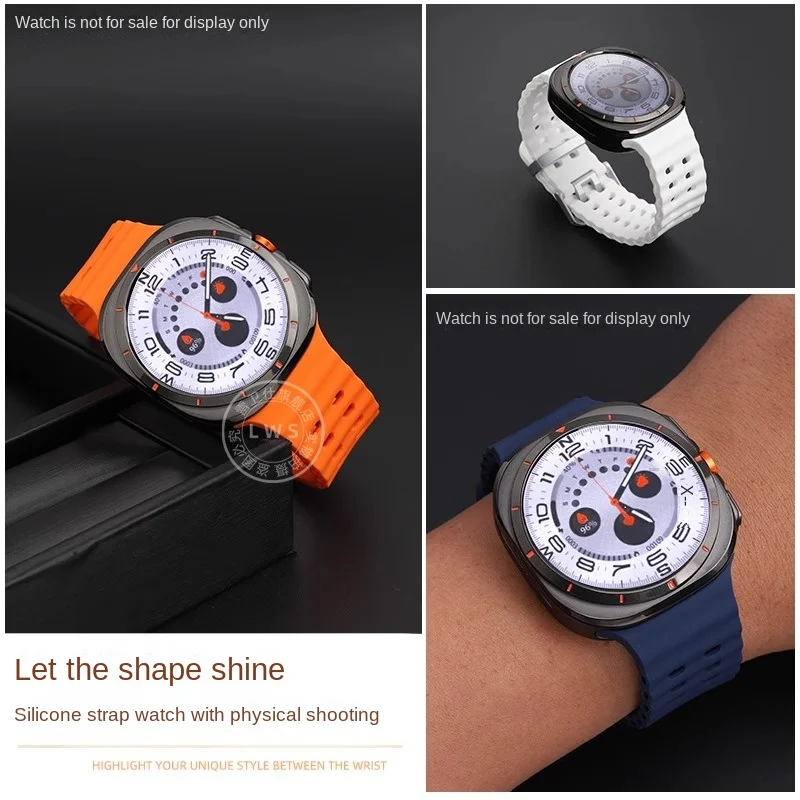 Do nowego zegarka Samsung Galaxy Ultra silikonowy pasek Ultra inteligentny zegarek 47mm sportowy oddychający wodoodporny męski żeński pasek do zegarka