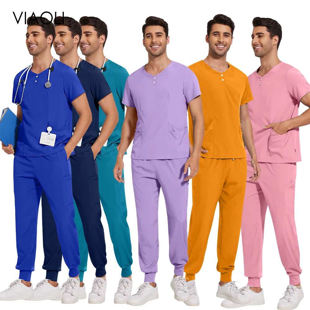 ชุดยูนิฟอร์มแพทย์คุณภาพสูง ชุดทำงานสปาเสริมความงาม ชุดทำงานในห้องปฏิบัติการ ชุดพยาบาลโรงพยาบาล ชุดคลินิก ชุดสครับ สำหรับผู้หญิงและผู้ชาย