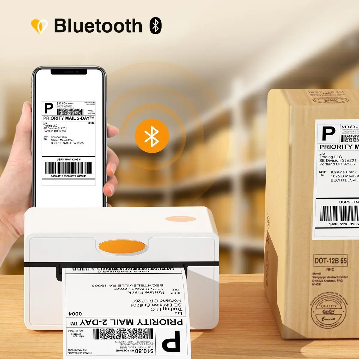 Express Printer Thermal Label Printer Bluetooth Express Electronic Surface Sheet Printing Barcode Label