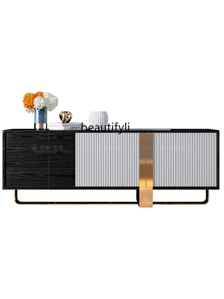 

FG52Entrance cabinet light luxury living room entry cabinet American solid wood foyer Italian postmodern multi-function