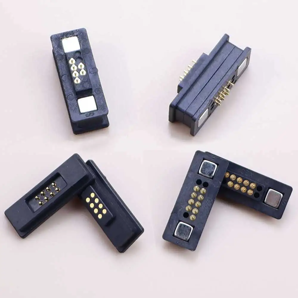 1Pair Waterproof Magnetic Pogo Pin Connector 7/8/9/10/11/12/13/14/15/16/17/18/19/20Pin 2A Male Female Spring DC Power Socket