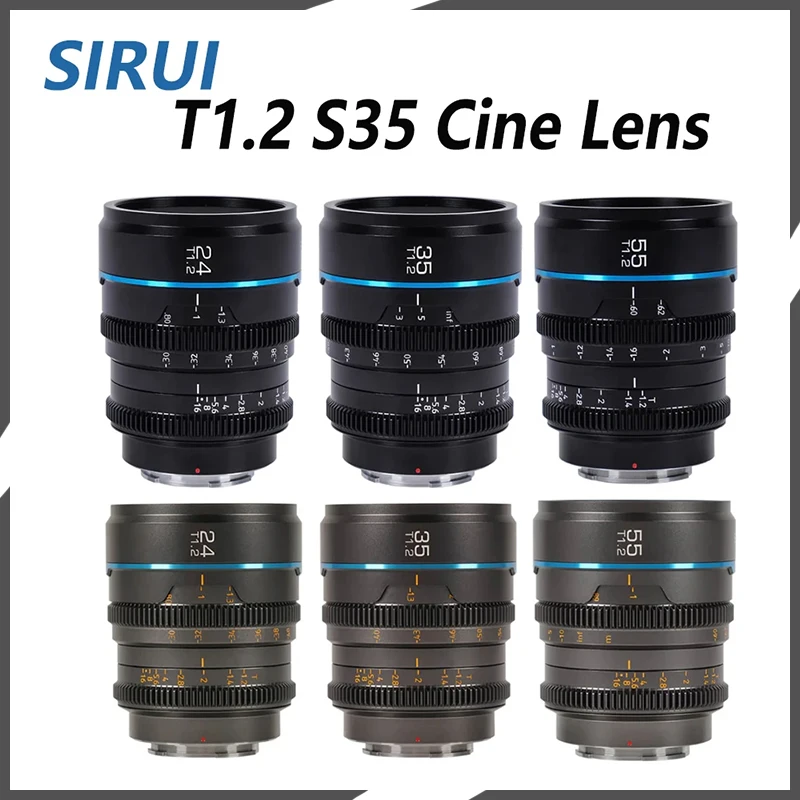 

SIRUI Night Walker 24mm 35mm 55mm T1.2 S35 Cine Lens For Sony E Fuji X Canon RF Red komodo RF Lumix MFT M4/3 Mount Cameras