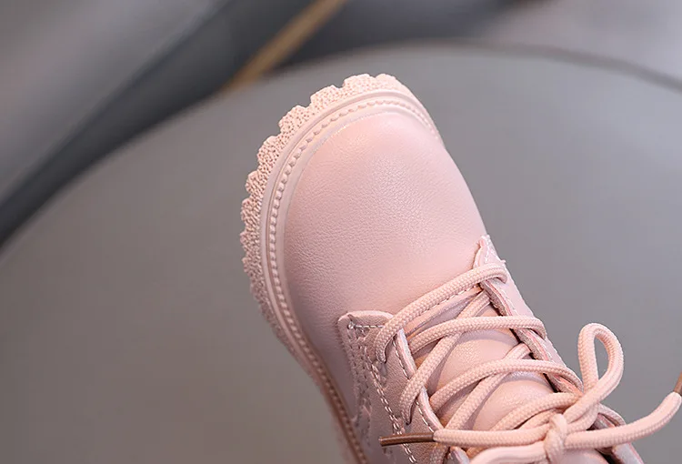 Bedruckte PU-Lederstiefel für Jungen und Mädchen, Herbst-Winter-Fleece-Kurzstiefel, rutschfeste, weiche Sohle, Freizeitstiefel, modische Kinderstiefel, Babystiefel – Detail 13