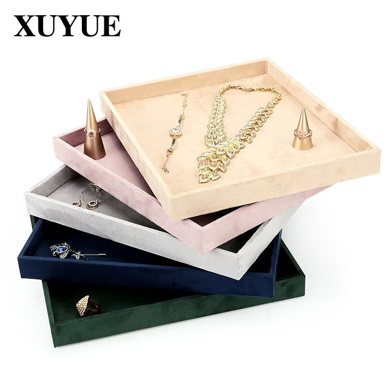

New jewelry display tray multi-color jewelry tray jewelry viewing tray props jewelry display empty tray in stock