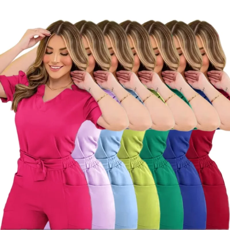 Hand Wash Clothes Set Summer Surgical Surgical Hand Wash Clothes Female Short Sleeve Brush Hands Beauty Work Clothes