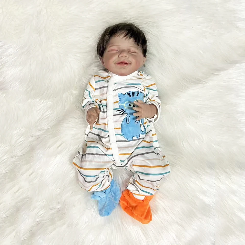 Reborn Baby Dolls 45cm Full Body Soft Silicone Vinyl Reborn Dolls Realistic Newborn Baby Boy Doll Gifts for Children view 3