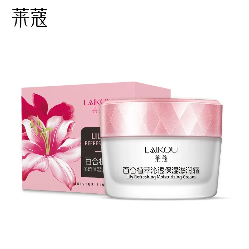 

LAIKOU 50g Tender Moisturizing Nourishing Brightening Hyaluronic Acid Facial Cream Korean Cosmetics Lily Skin Care Face Cream