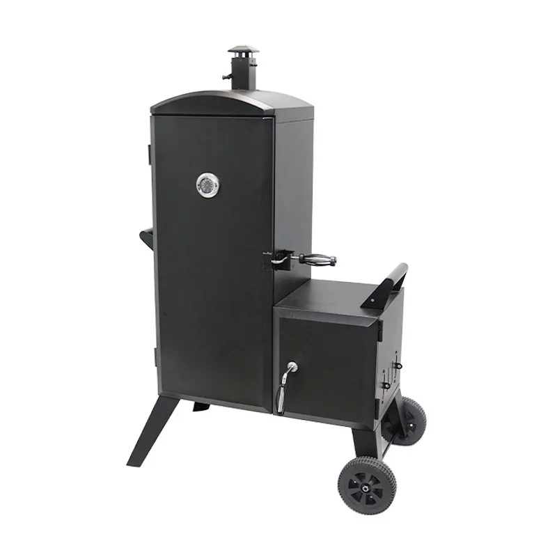 American Vertical Charcoal Smoker Grill, Commercial Meat Smoking Oven with Hanging Racks for Outdoor & Catering Use
