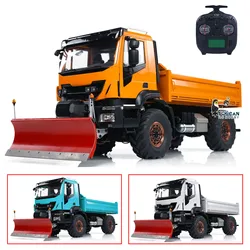 4x4 RC Hydraulic 1/14 Metal Dumper Truck with Snow Shovel Sound Light System ST8 Remote Control Tipper Car Model RC Toy  TH23796