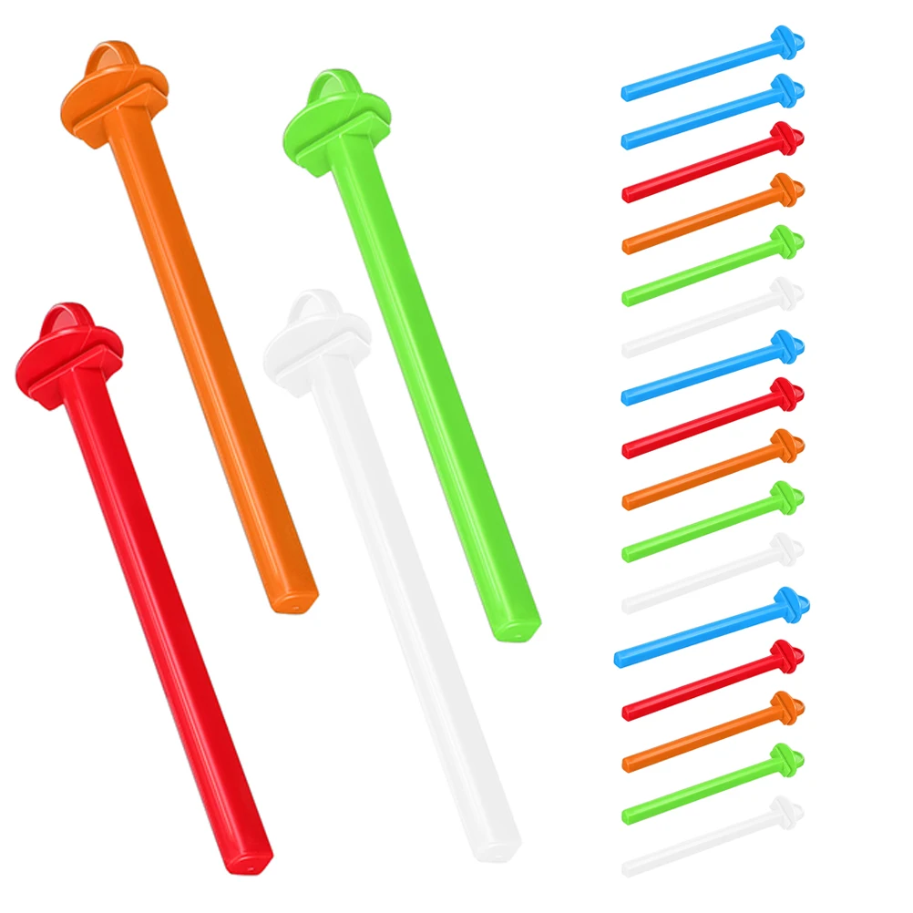 

20Pcs Plastic Bird Perch Holders Textured Surface Cage Mounting Perch for Claw Care Comfortable Rest Budgie Canary Finch