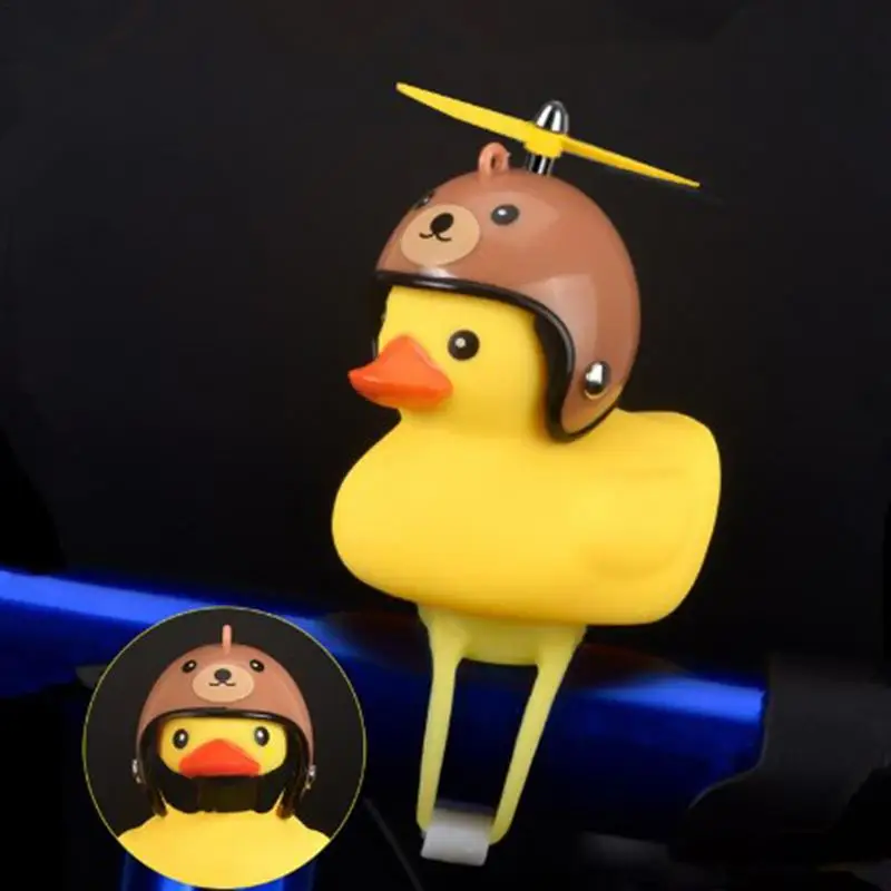 Rubber Duck Bicycle Bell LED Light Bike Bell Yellow Kids Bicycle Bell Loud Crisp and Clear Sound Ringer for Adults Kids Toys
