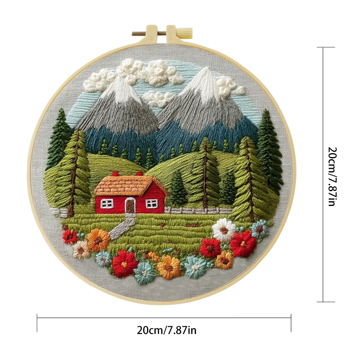 ThreadLux Kreuzstich-Set mit Fadenanleitung 30x40cm/11.8x15.7in Einfach zu befolgendes Weihnachtsgeschenk Familien-Dekorations-Kreuzstich-Set – Detail 5
