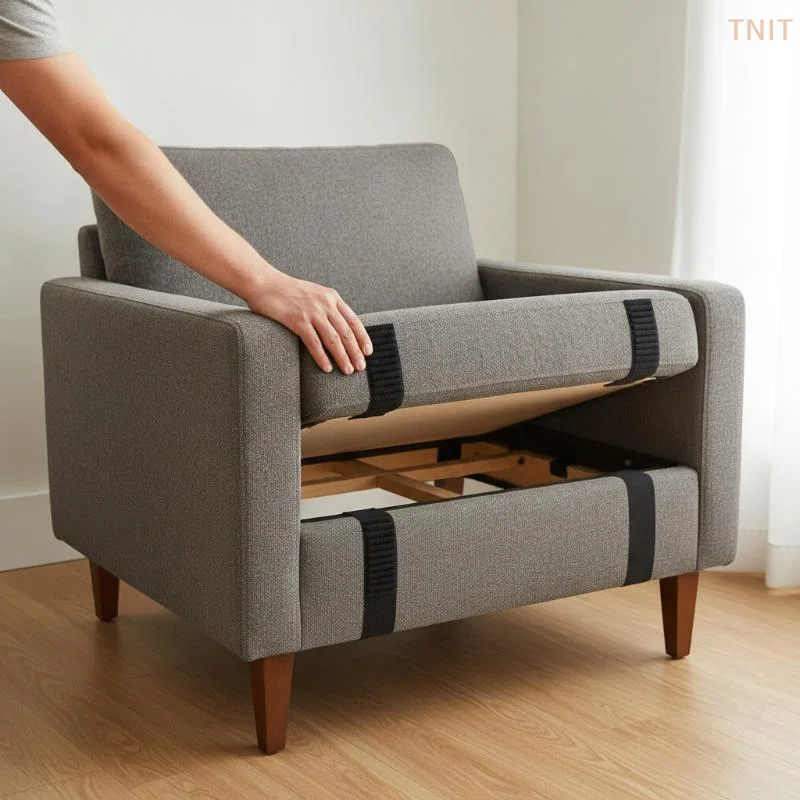 [J] Width Strong Self Adhesive Fastener Tape Non Slip Sofa Cushion Hook And Loop Nylon Sticker