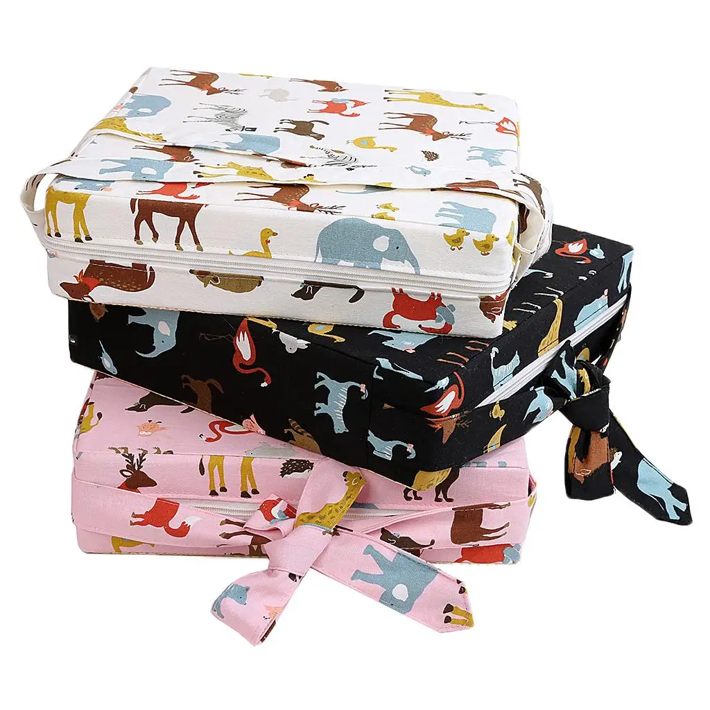 وسادة مقعد معززة للكرسي العالي للأطفال الصغار على شكل حيوان، غطاء قابل للفك #1