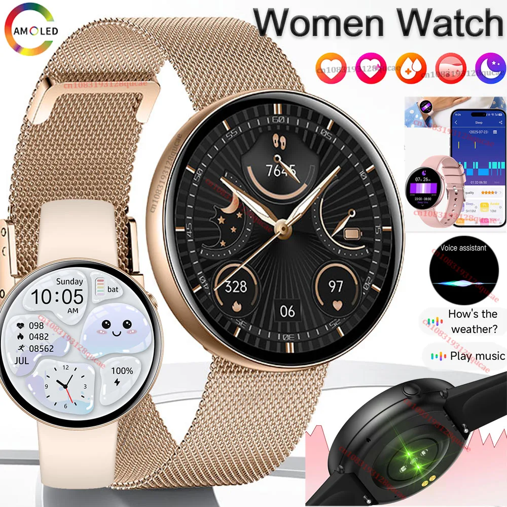 

2026 Smart Watch 1.27'' AMOLED Screen Bluetooth Talking Heart Rate Blood Oxygen Monitor Smart Watches for Women Men Holiday Gift
