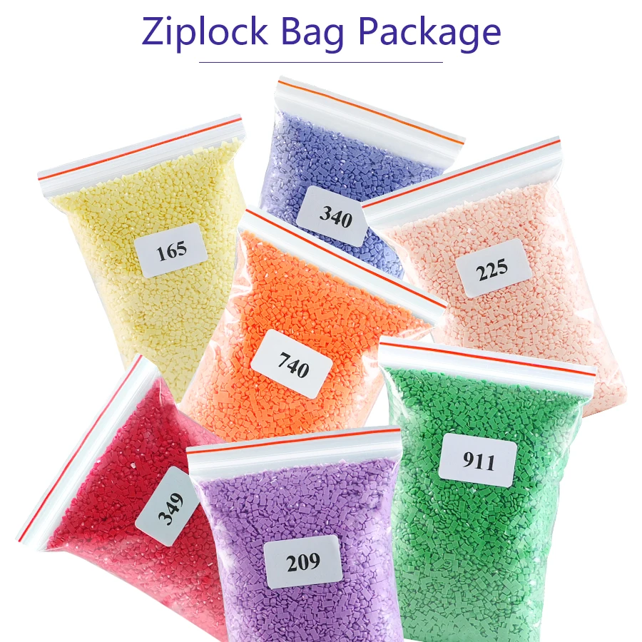 445 DMC Colors Wholesale Zip Bag Loose Drills High Quality Resin Stones For DIY Diamond Painting Square AB Crystal Glowing SP5