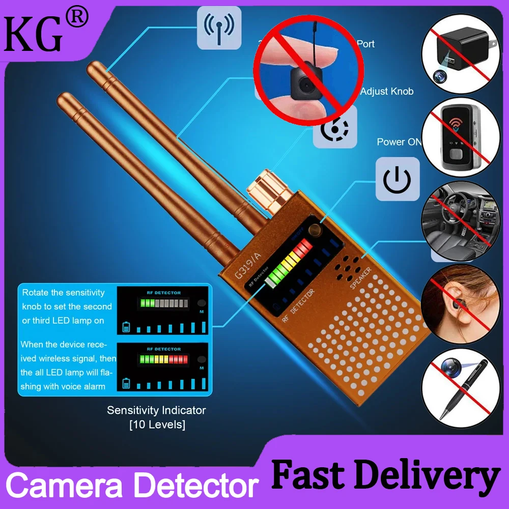 GSM Audio Bug Finder GPS RF CDMA Signal Tracker Detect Wireless Products RF Signal Detector GPS GSM Tracker Anti Spy Wiretapping