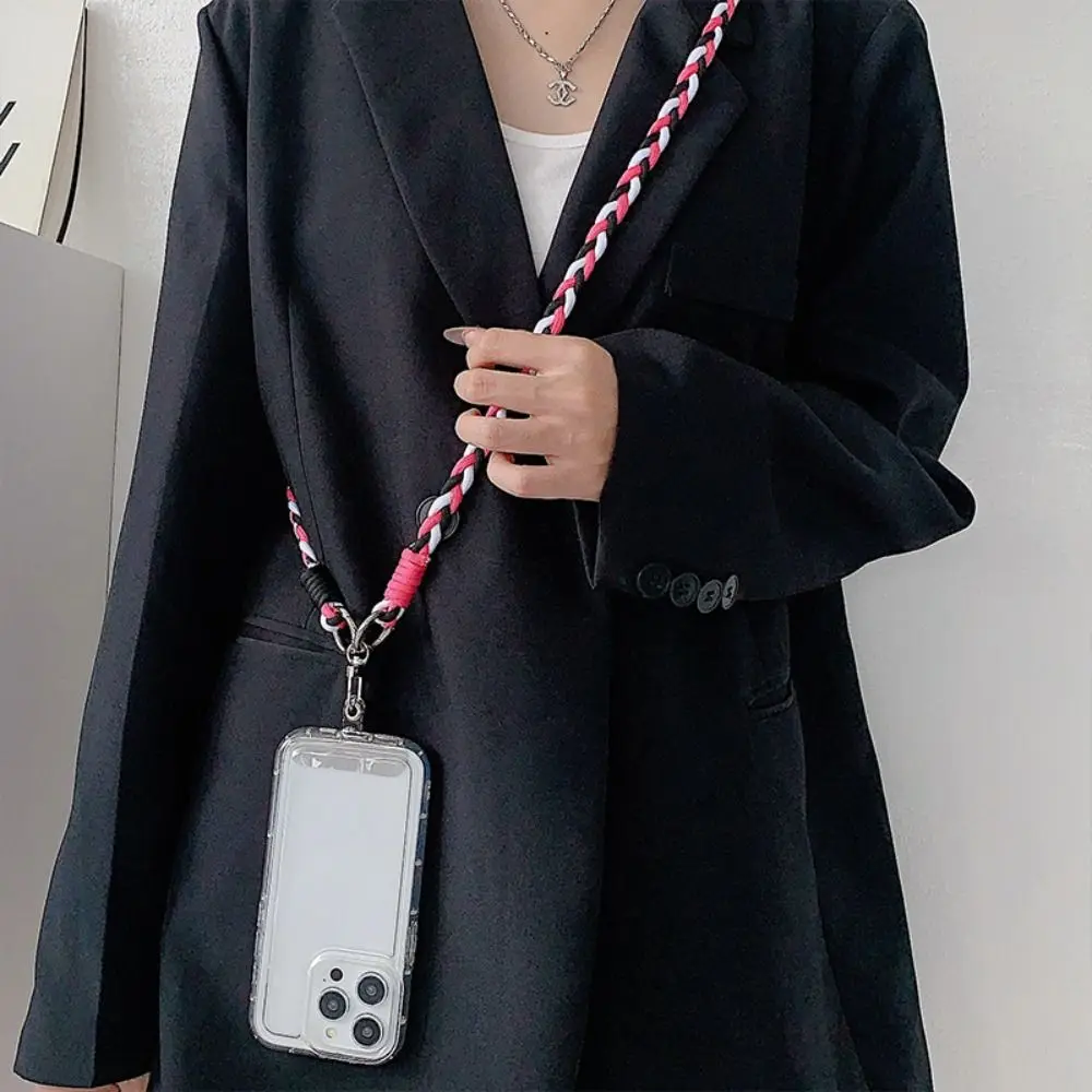 Phone Universal Anti-lost Lanyard Long Carried Shoulder Crossbody Chain Hand-woven Pendant Mobile Phone Lanyard