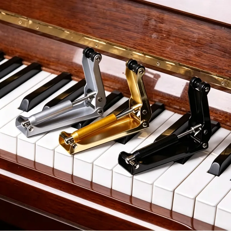 Alloy Piano Lid Slow Closing Lowering Device Hydraulic Piano Cover Buffer Ultra Thin Pianos Cover Descent Device Keyboard Parts