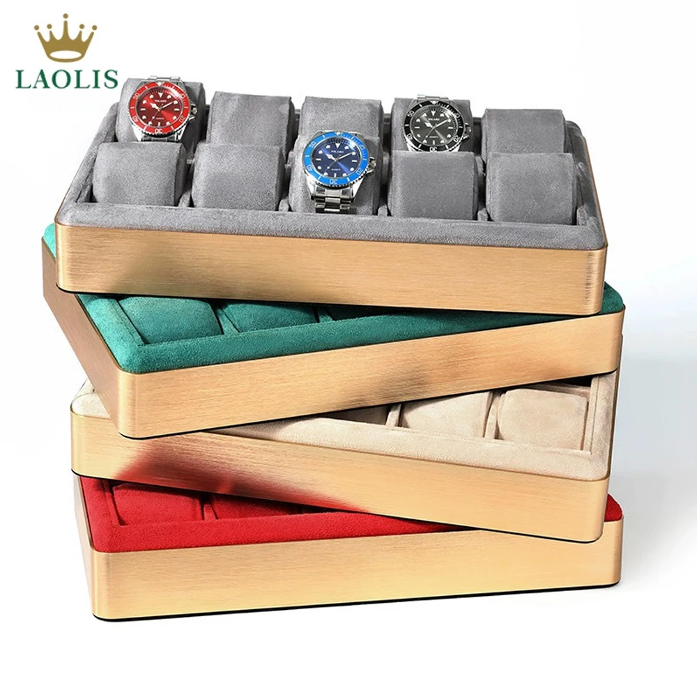Boîte de rangement multifonctionnelle pour montres, présentoir de bijoux de comptoir, organisateur de vitrine pour diffusion en direct, pour la vente au détail et l'usage domestique