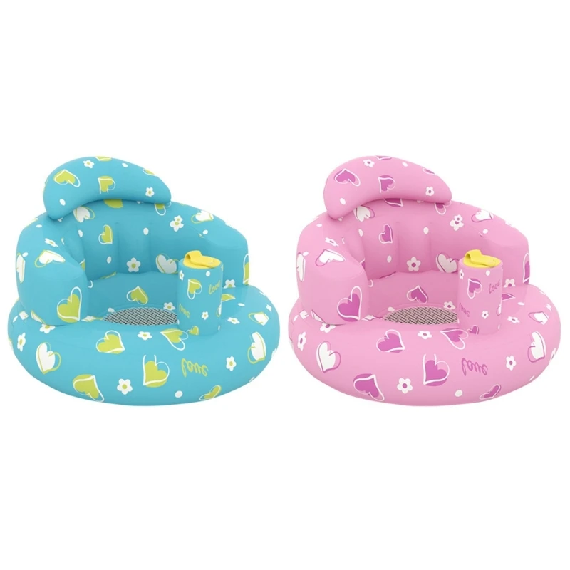 Portable Infant Floor Chair Inflatable Back Support for Baby Learning to Sit