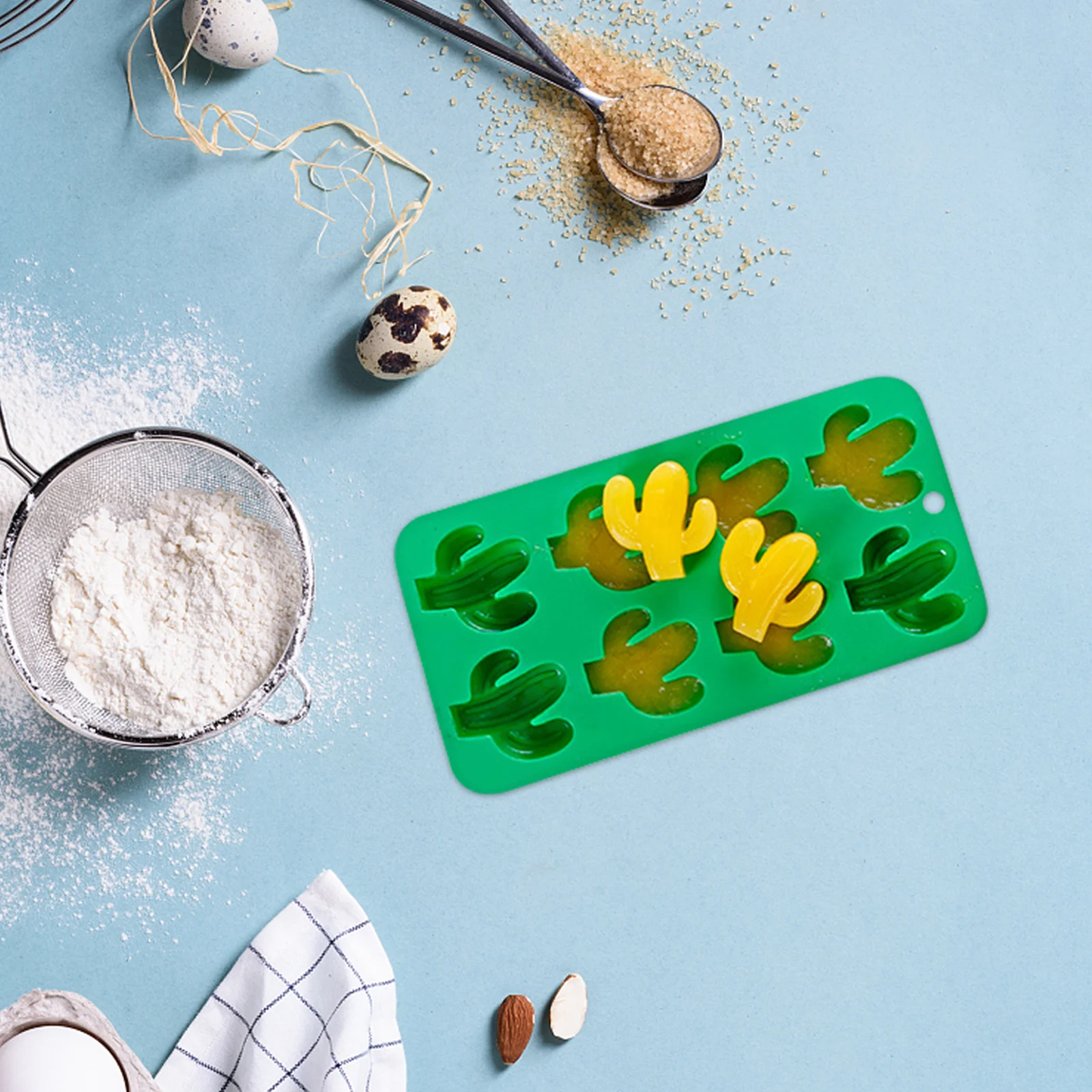 

3Pcs Silicone Cactus Cake Moulds Creative Nonstick Flexible DIY Chocolate Candy Mold Ice Cube Tray Home Kitchen