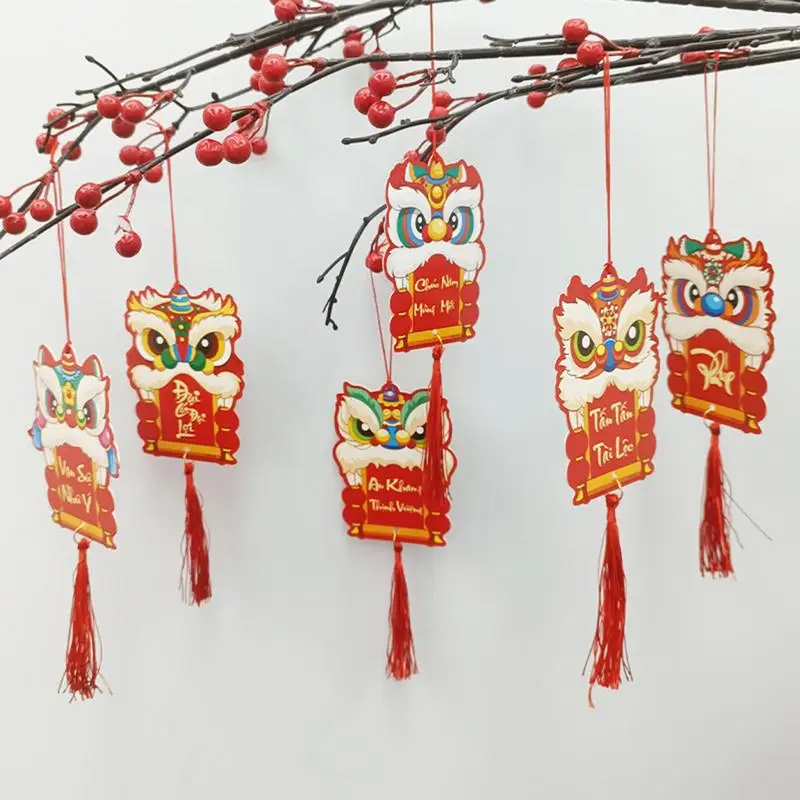 Ornements du Nouvel An lunaire chinois, pendentif porte-bonheur pour la maison, le restaurant, les décorations d'arbres de voiture