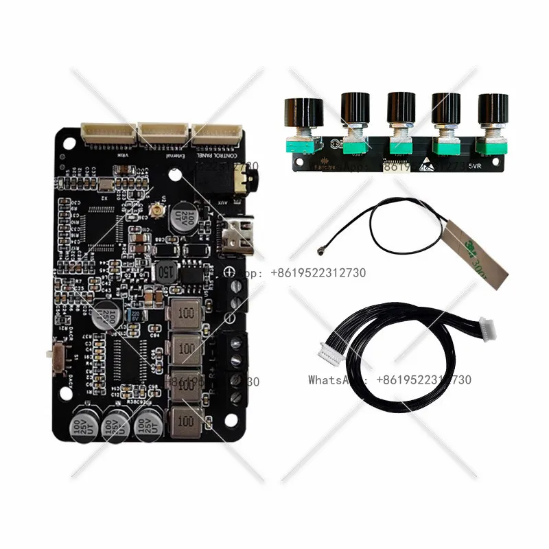 

Bluetooth 5.0dsp power amplifier board 2.0 stereo treble adjustment frequency division hifi sound quality support tuning 40wx2