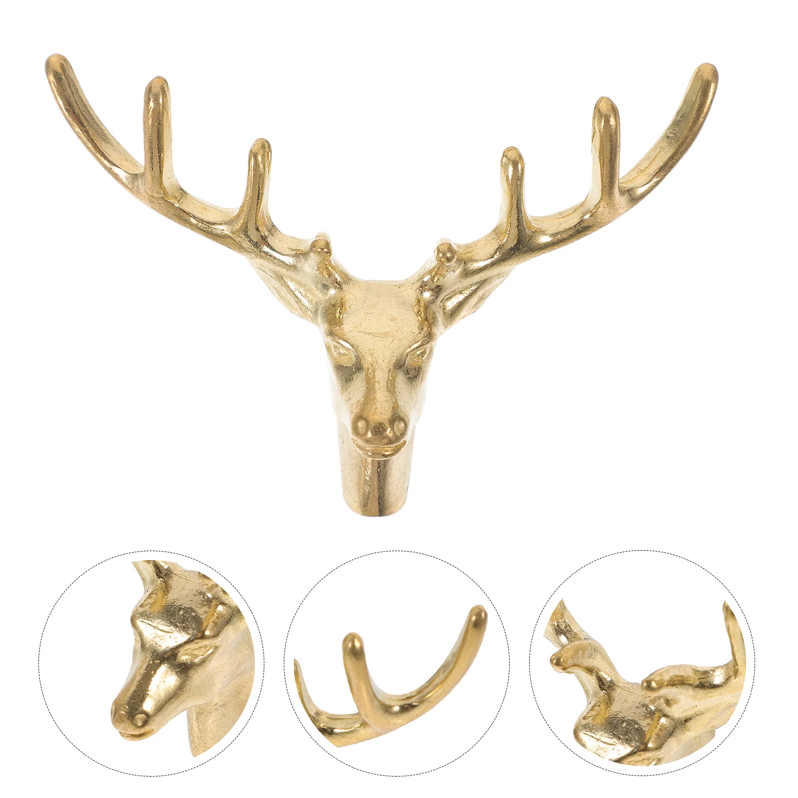

Household Deer Head Drawer Handle Retro Decor Furniture Knobs Brass Door Handles Cabinet Parts