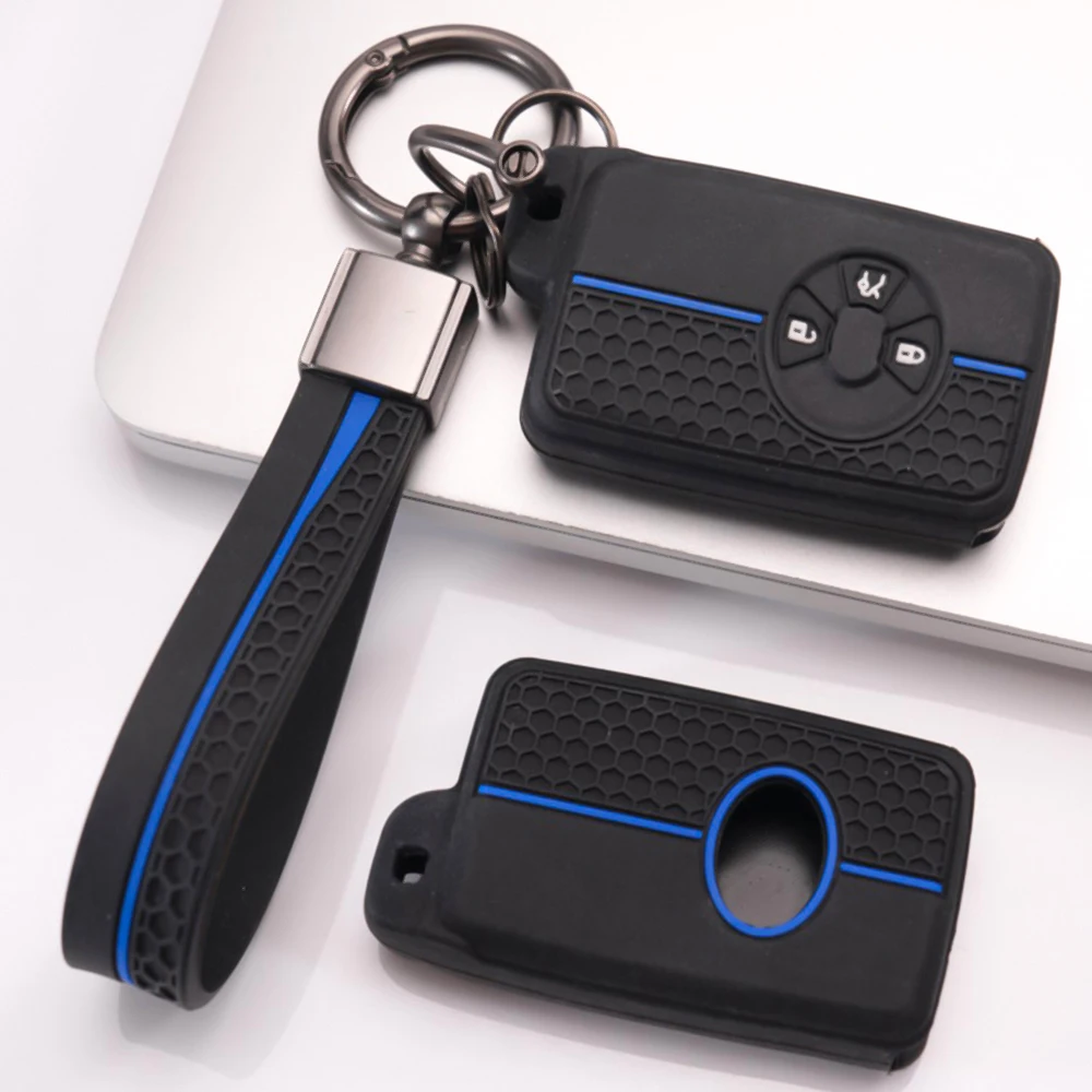 Smart Key Shell With Lanyard For Toyota RAV4 Camry Prius Alphard Vellfire Estima Auris Premio Highlander Prado Crown Non Slip