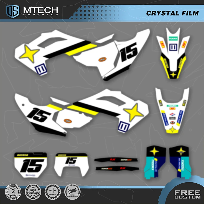 

DSMTECH For Husqvarna 2023 2024 TC FC 2024 2025 TE FE 125-450cc Motorcycle Graphics Decal Stickers Kits 001